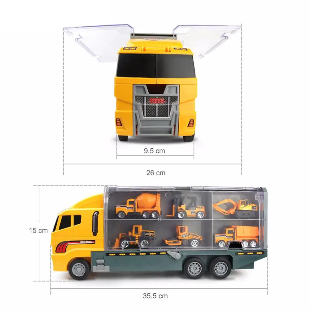 

1 Set Mini Alloy Police Car Engineering Vehicle Fire Truck Model Kids Toy Gift