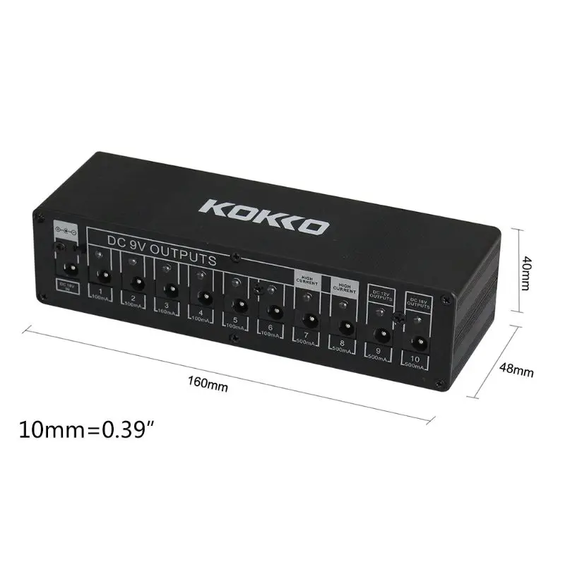 1 компл. Гитары педаль эффектов питание 10 изолированных выходов для 9 V/12 V/18 V
