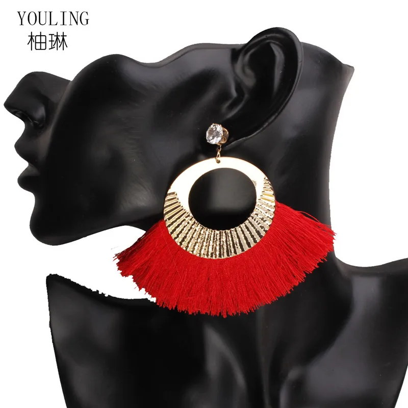 Женские богемные серьги-подвески YOULING длинные серьги ручной работы с бахромой 2020