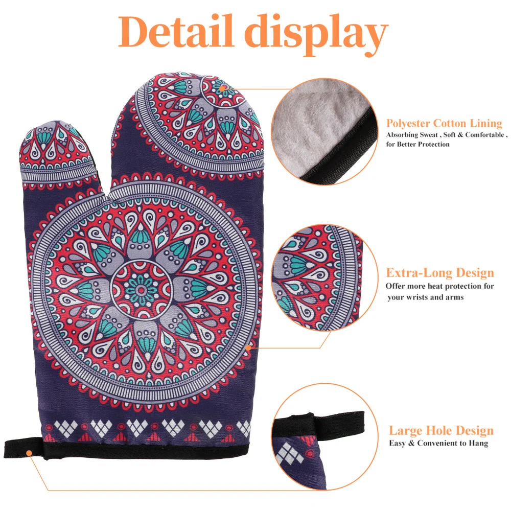 

1 Set Oven Mitts and Pot Holder Set Premium Heat Resistant Non Mat