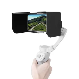 mobile phone hood of om 4 leather sunshade anti reflective sun hood for dji osmo mobile 4 handheld gimbal stabilizer accessories free global shipping
