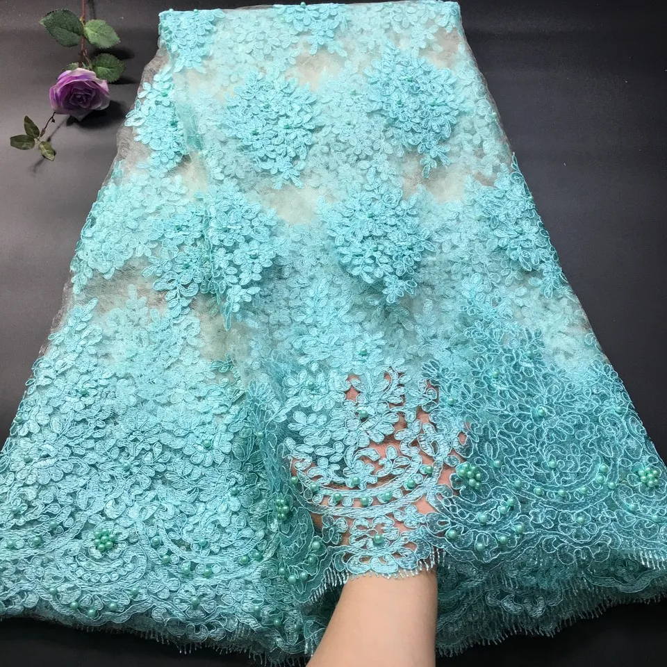 Чистая африканская кружевная ткань 2021 высококачественное кружево с бисером