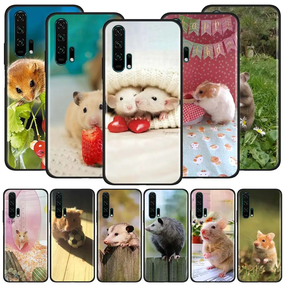Милые животные крысы есть чехол для Huawei честь 20 9S 9C 9A 8X 30S 9X Pro 10 Lite Черный Мягкий