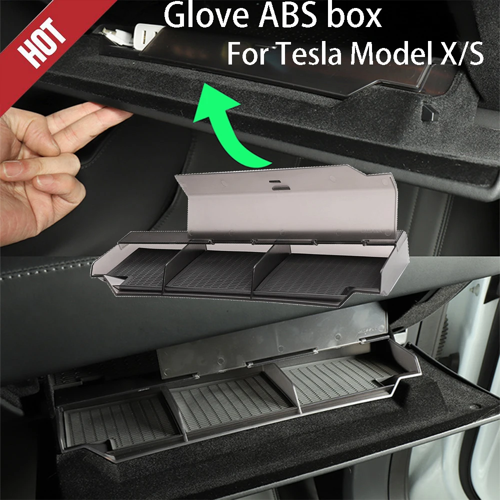 

For Tesla Model X/S Car Center Console Storage Box Glove ABS box