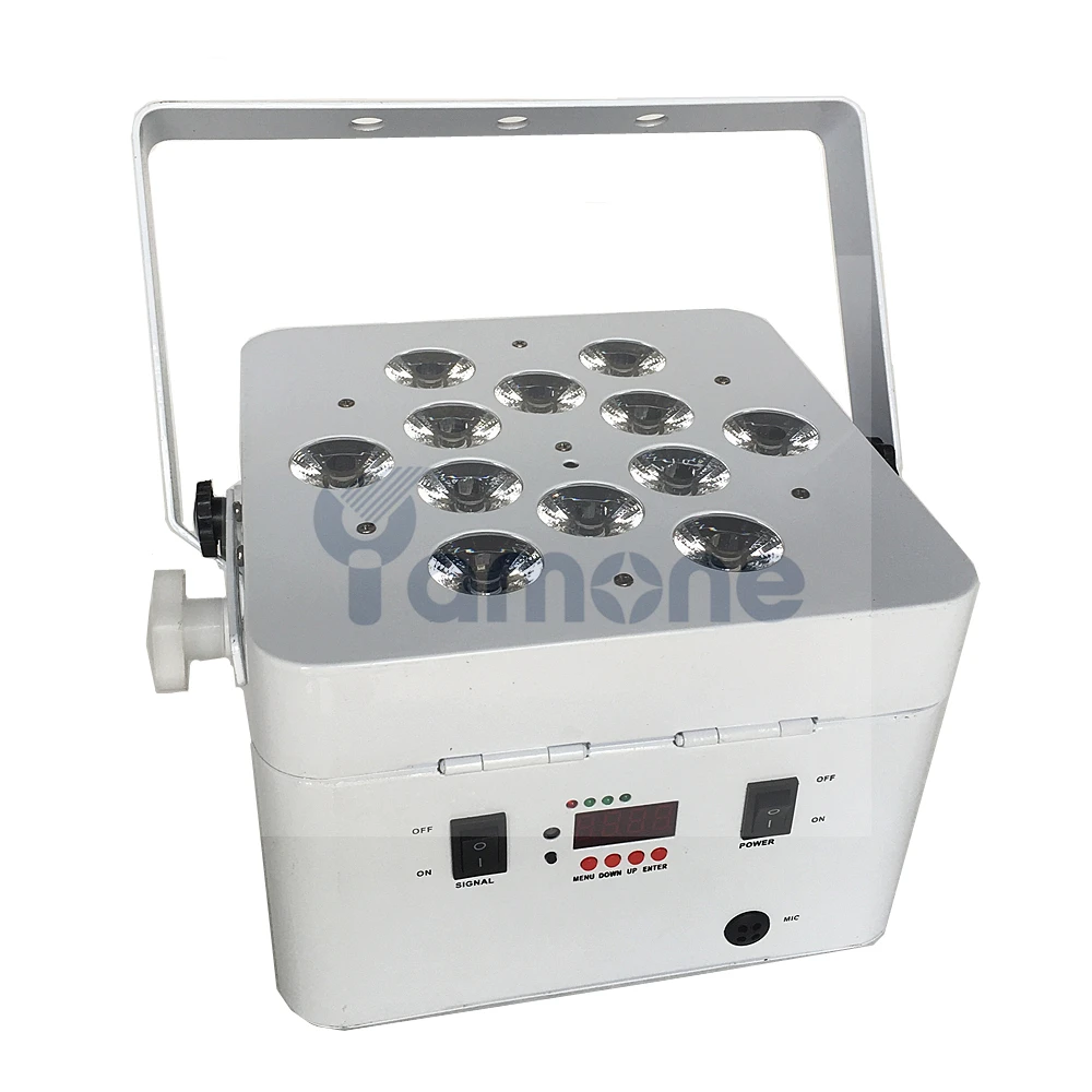 6 шт./лот с зарядным устройством в 1 Flycase 12x18 Вт RGBWAUV батарея беспроводной DMX ИК-пульт