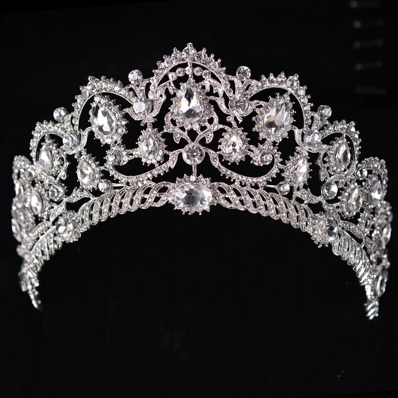 

Luxury Hollow Out Flower Crystal Crowns Tiaras for Bride Princess Headwear Wedding Hair Jewelry Accessories Birthday Gifts