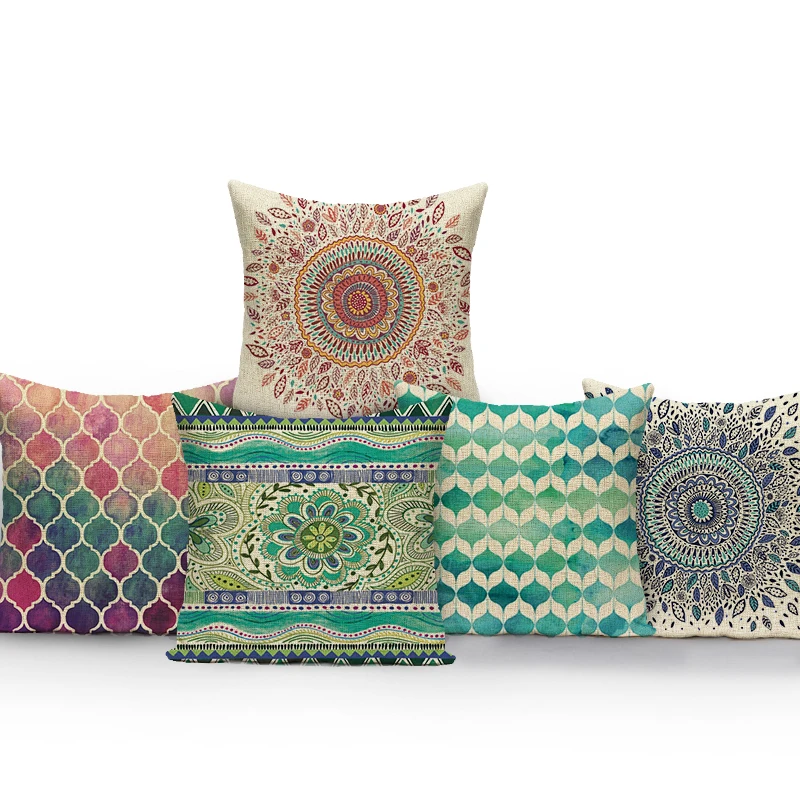

Geometric Stripe Bohemian Style Throw Pillow Covers Ethnic Cushion Cover Case For Home Car Chair Sofa Decor Pillowcases
