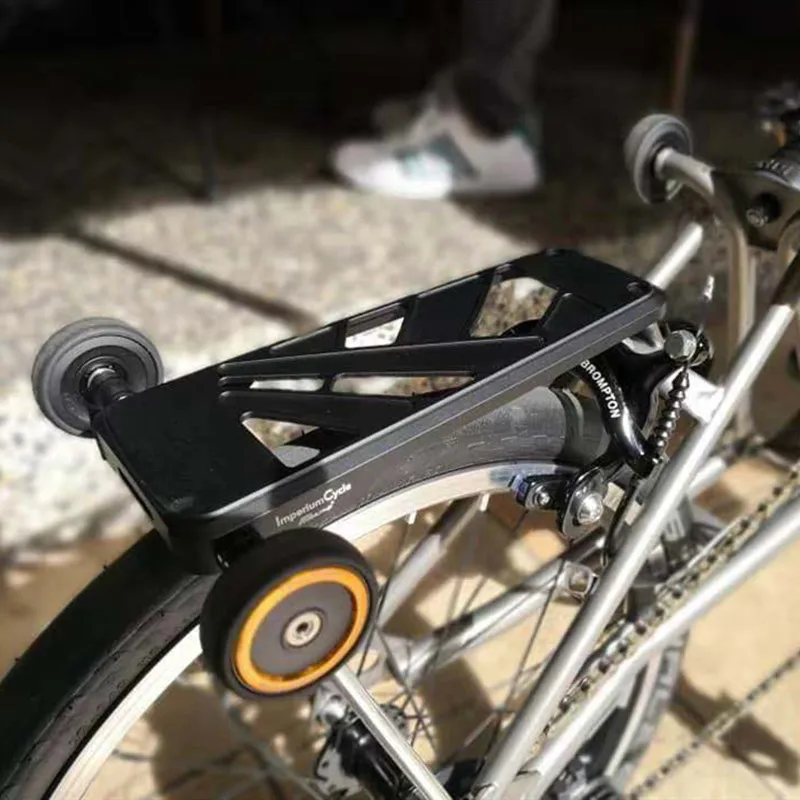 Складная самоходная алюминиевая карго-стойка для велосипеда brompton черный
