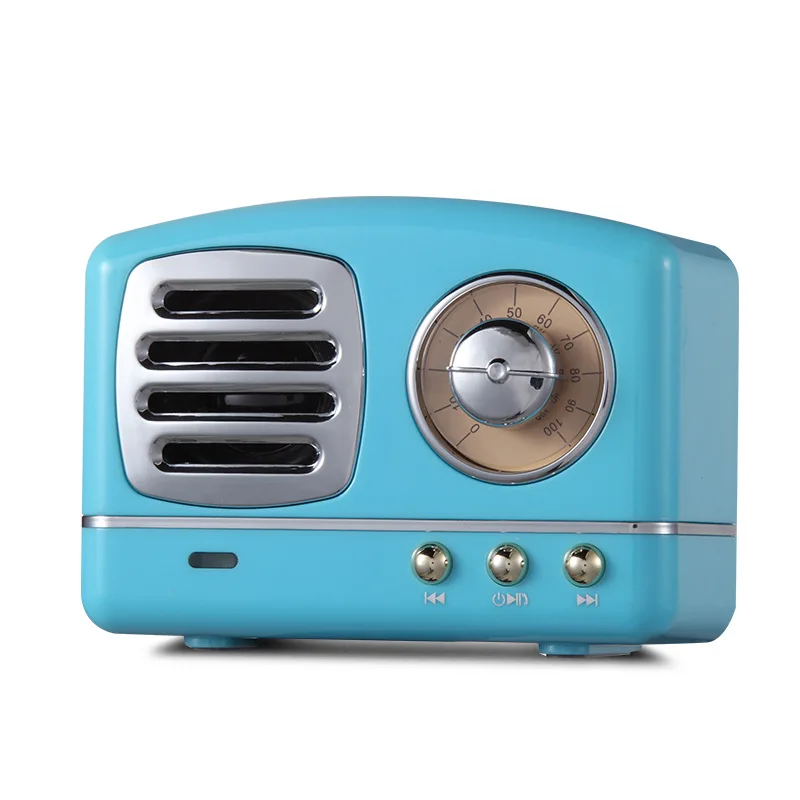 Portable Bluetooth Speaker Retro Mini Wireless USB/TF Card Music Player HIFI Subwoofer Color | Электроника