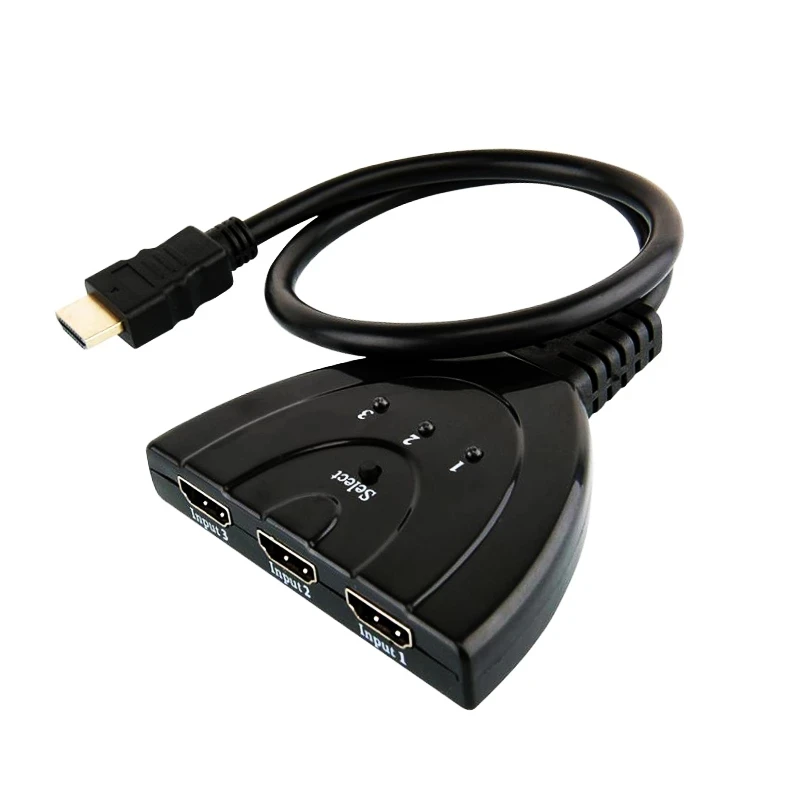 4K * 2K 3D Mini 3 порта HDMI совместимый переключатель 1.4b сплиттер 1080P в 1 порт