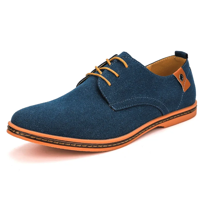 

British Style Men's Shoes Big Size Classic Casual Suede Retro Leather Shoes for Men Fashion Concise Business Shoes Design Shoes