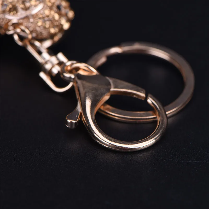 Брелок для ключей с кристаллами Собака Такса кошелек Подвеска Автомобильный