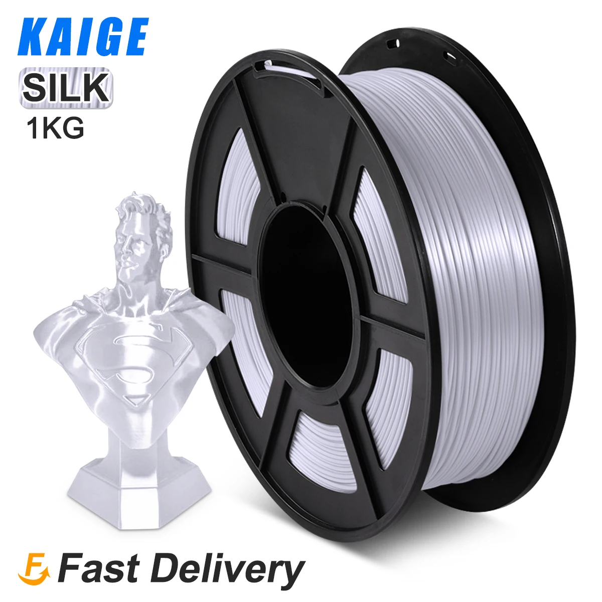 

KAIGE 3D Printers Silk Filament PLA 1kg 1.75MM 330M 2.2lbs Silk PLA Printing Material For DIY 3D Printing Consumables