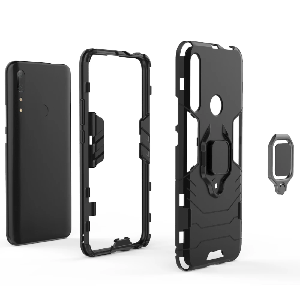 

UFlaxe Hard Case for Huawei Y5 Y6 Y7 Pro Y9 Prime 2019 Car Mount Magnetic Bracket Ring Stand Shockproof Cover ZG