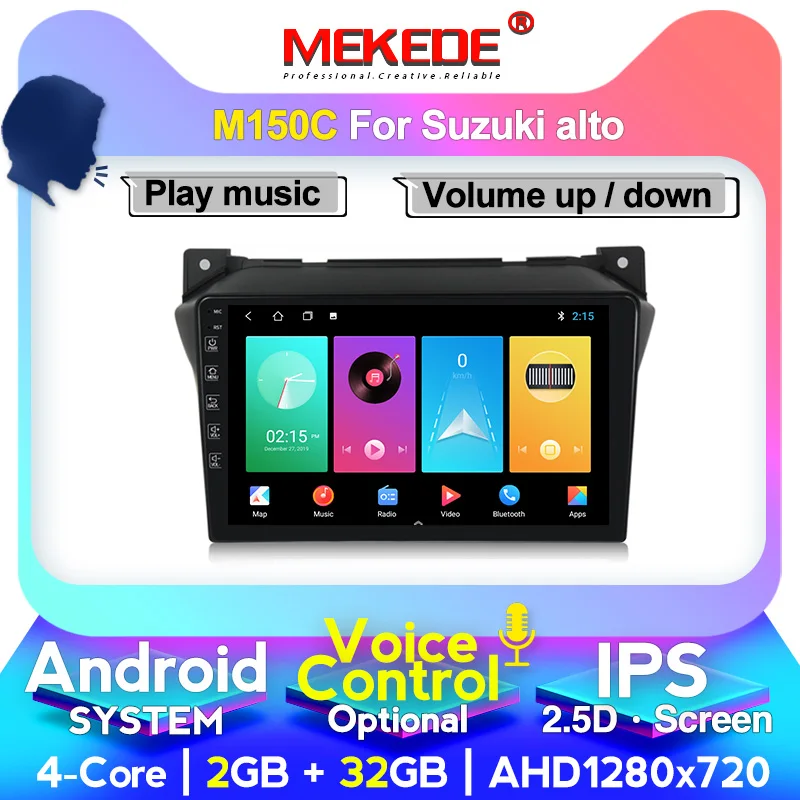 Автомобильная аудиосистема MEKEDE Android 8 core 4 Гб ОЗУ 64 ПЗУ для Suzuki Alto 2009 2010 2011 2012 2013 с GPS