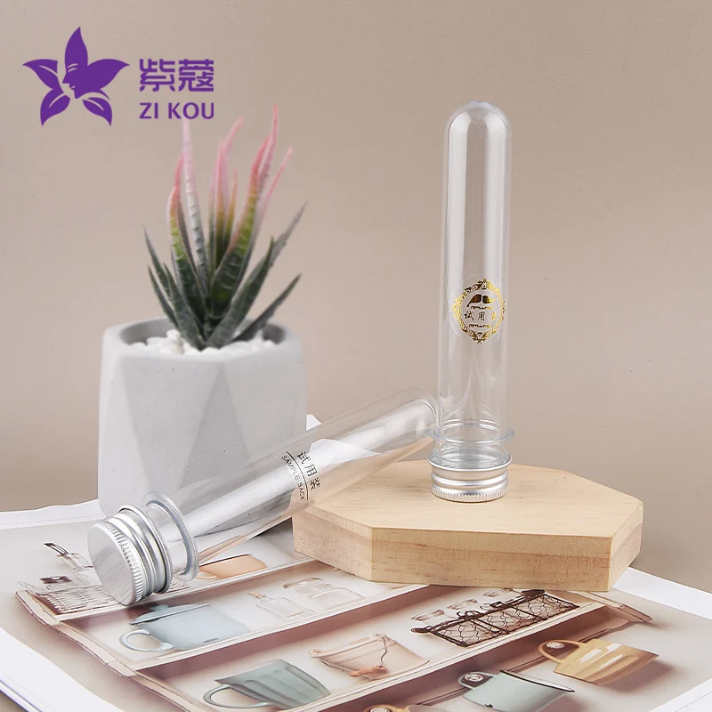 Прозрачная маска для соли пластиковая трубка с алюминиевой крышкой пустая