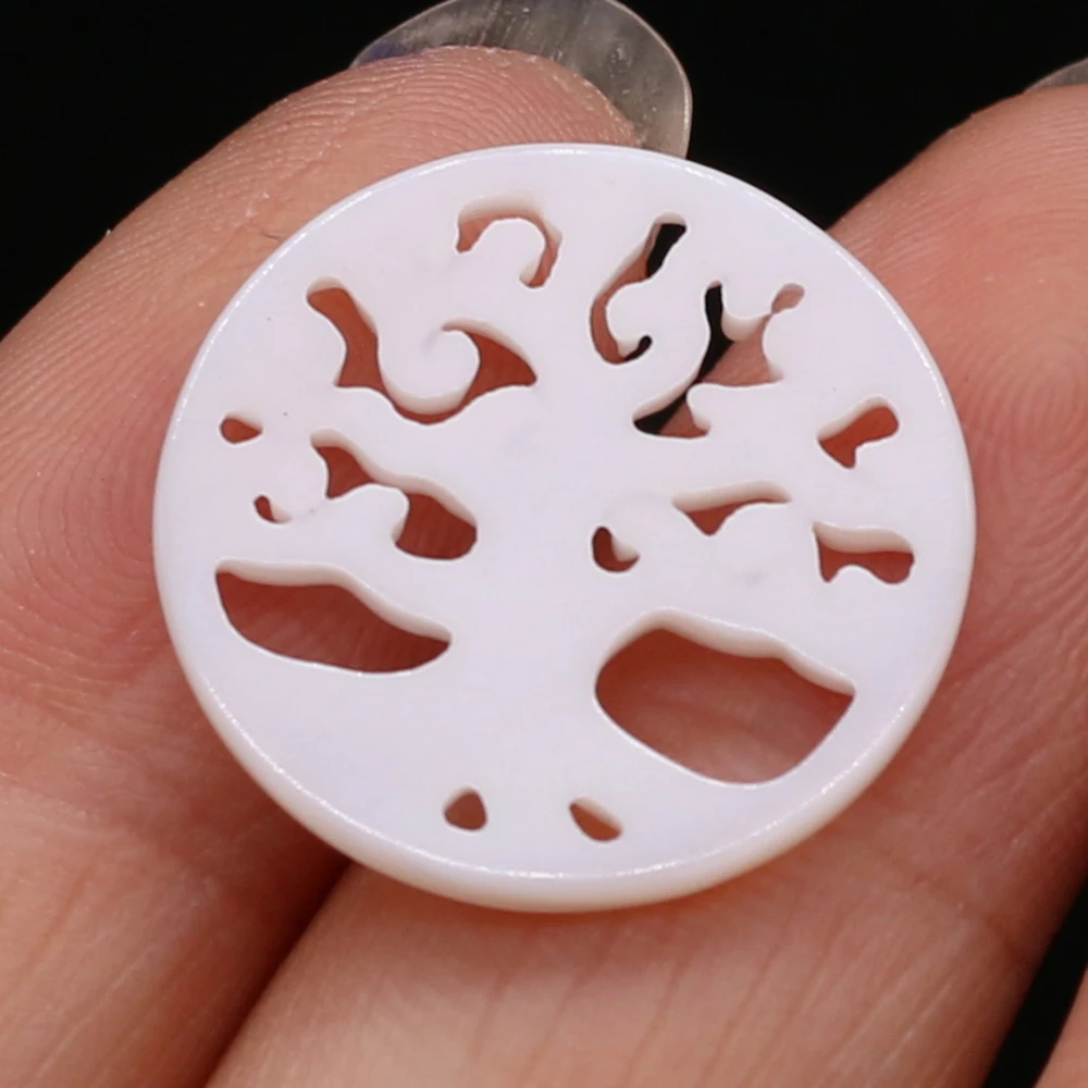 

3PC Natural Shell Charms Round Shape Mother of Pearl Seashell Pendants Beads For Jewelry Making DIY Necklace Earrings Accessory