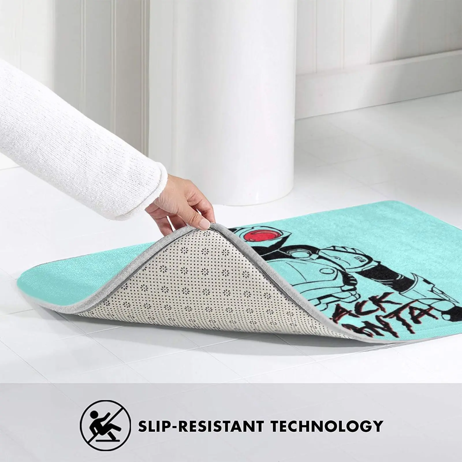 Черный коврик Manta Противоскользящий коврики для пола спальни черный Aquaman Ace20xd6