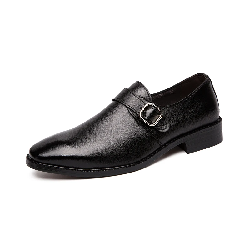 Men leather Casual Shoes mens pointed toe dress shoes high quality formal slip on Flats sandals man black brown Party Lofers | Обувь