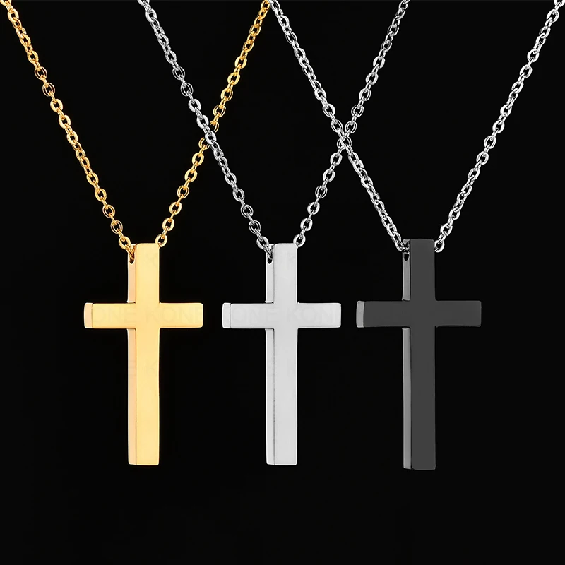 Женское Ожерелье с крестом из нержавеющей стали|Ожерелья подвеской| |