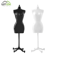 1 pcs accessories display stand holder dress diy clothes gown mannequin model for barbie dollhouse women kids toy black white