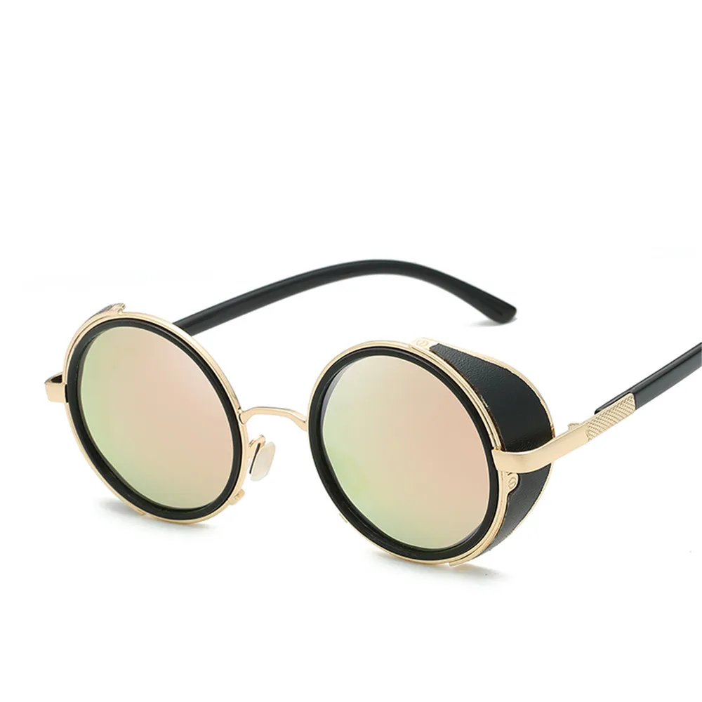 

UV400 round metal sunglasses from motorcycle driving goggles RETRO SUNGLASSES