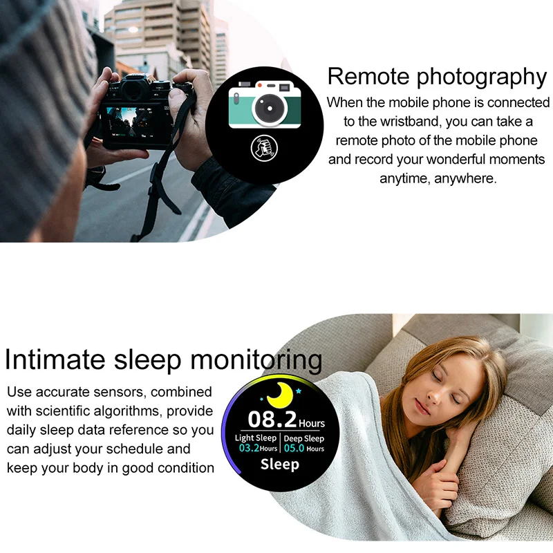 

2020 Bluetooth Sport Smart Watch IP67 Waterproof Heart rate Full Round Screen Fitness Tracker Smartwatch for Android IOS Phone