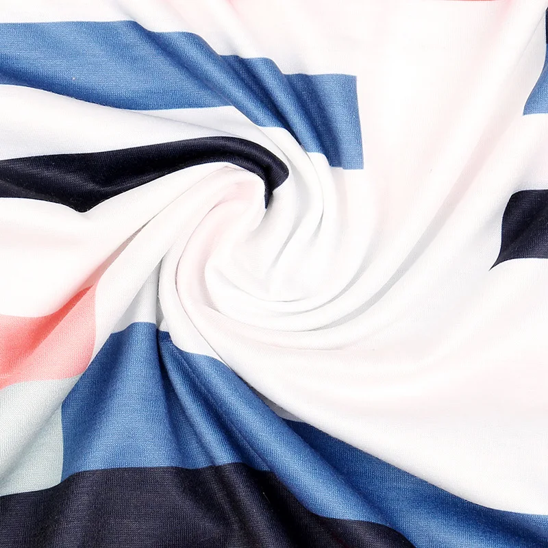 

Hot style women's print dress with round neck and flared sleeves