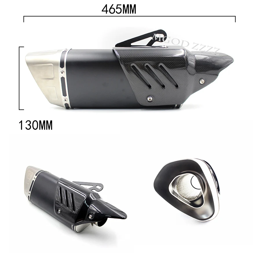 Мото rcycle выхлоп из настоящего углеродного волокна тепловой щит крышка Shell51mm