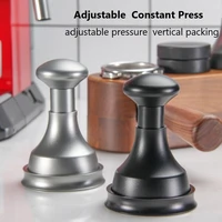silver black 58mm elasticity adjustable coffee tamper stainless steel aluminum handle pressure press hammer cafe for accessorie