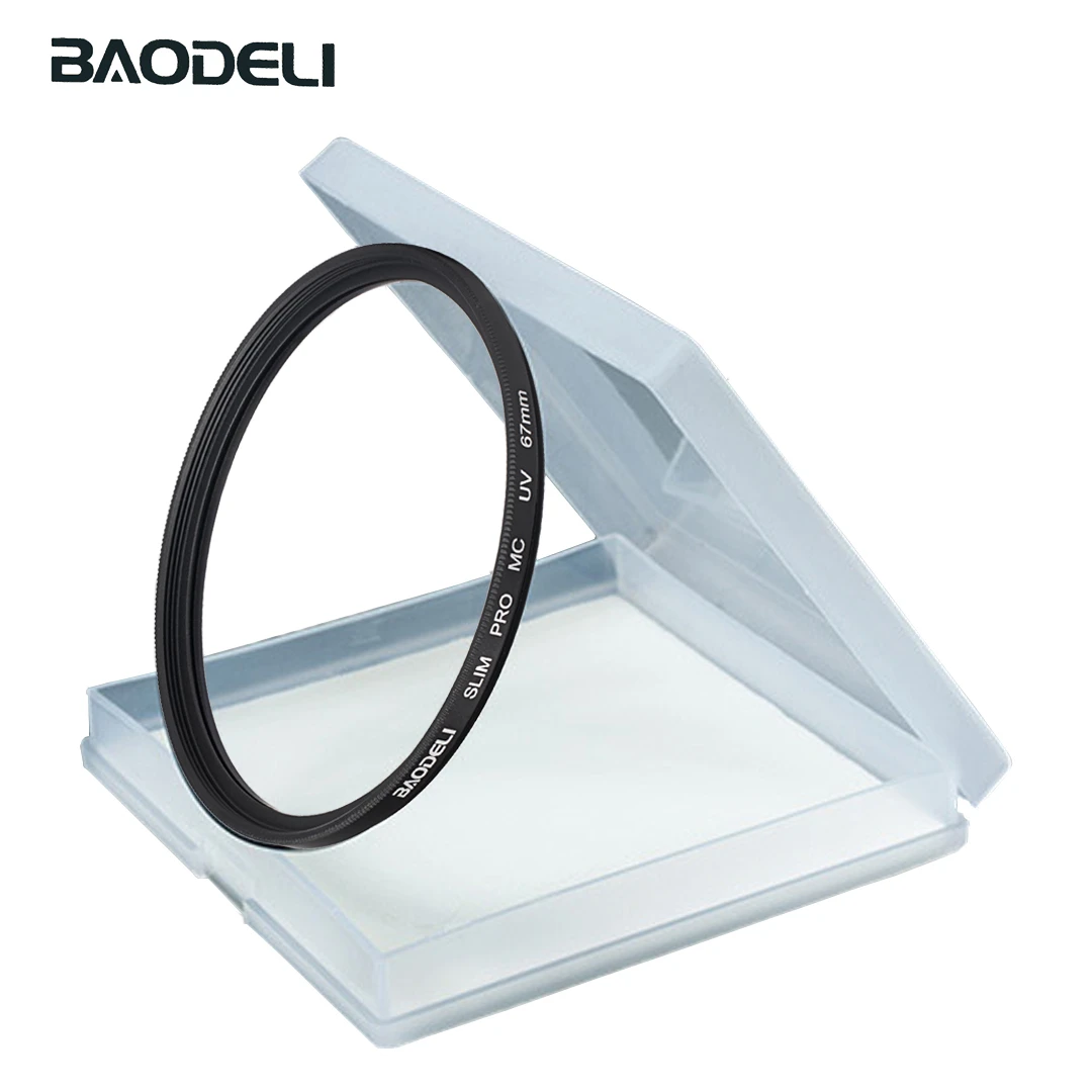 BAODELI 16 Слои покрытием MC УФ-фильтр 49 52 55 58 62 67 72 77 82 мм для Canon 77d T6 Eos 400 450 2000 d Nikon sony аксессуары