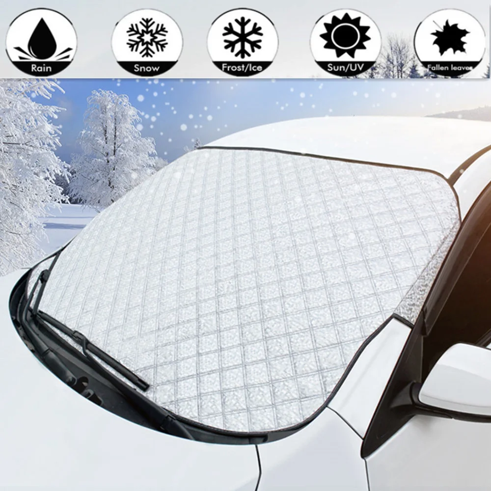 

100*145CM Car Front Window Screen Cover Anti Rain Snow Frost Ice Windshield Dust Protector Anti Sun UV Heat Window Car SUV Cover