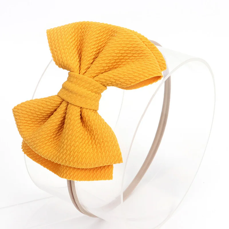 Эластичная нейлоновая повязка на голову для малышей волос детская чалма бант