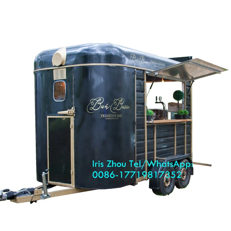 Еда грузовик с прицепом Винтаж мобильный Кухня фургон для лошадей винного бара