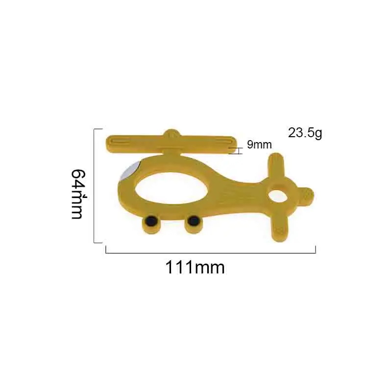 Kissteether 5/10Pcs Baby Teethers Helicopter Aircraft BPA Free Food Teething Teether Necklace Toy Chewable DIY Nursing Gift