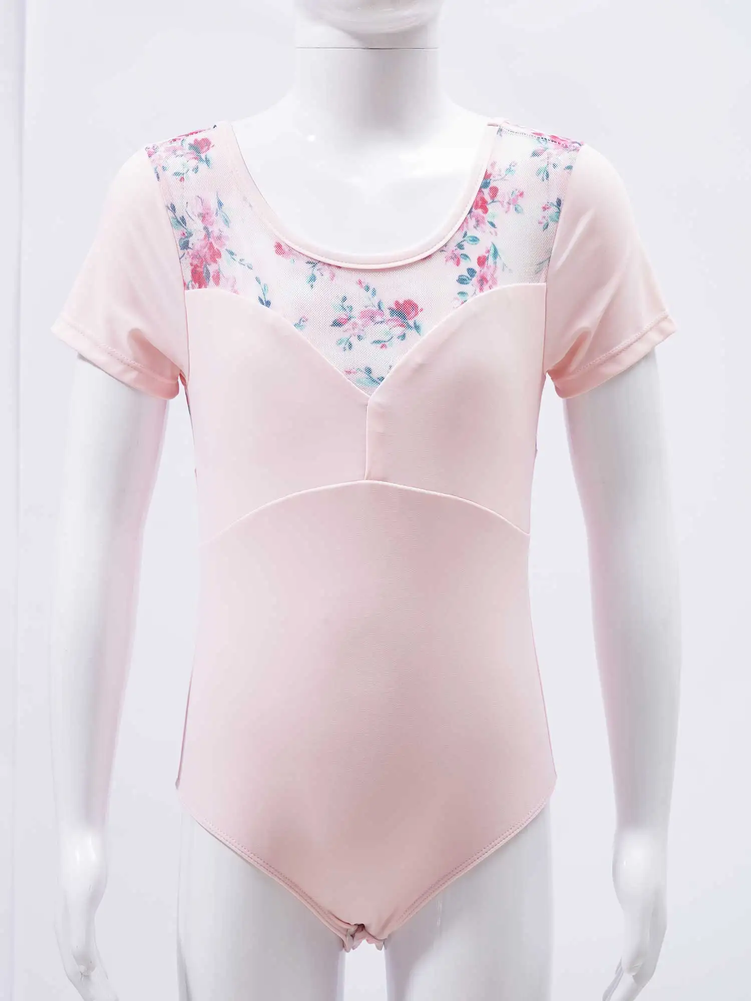 Детские костюмы для танцев балерины TiaoBug девочек выступлений трико с короткими