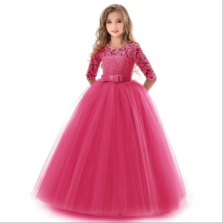 Teenage Girls Dresses For Girl 10 12 14 Year Birthday Fancy Prom Gown Flower Wedding Children Princess Party Dress Kids Clothing | Детская