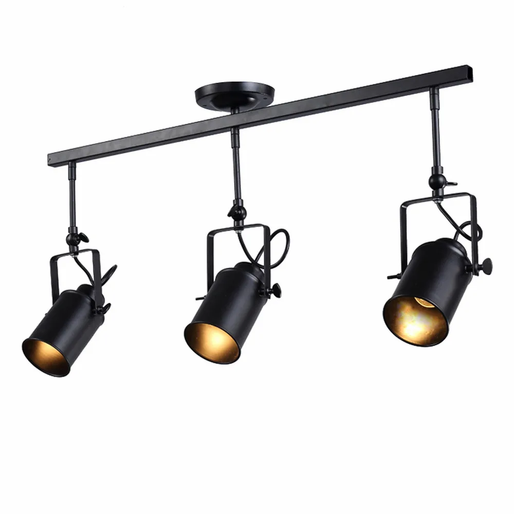 Vintage Iron Loft Industrial Spotlights Adjustable Pendant Lamp Clothing Store Lighting Coffee House//Bar/Mall Pendant Lamp