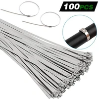100pcs multi purpose locking cable metal zip ties
