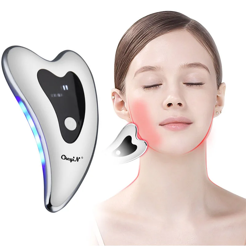 

Microcurrent Facial Lifting Massager LED Photon Skin Rejuvenation Electric Wrinkle Removal Gua Sha Board Vibrating Face Slimming