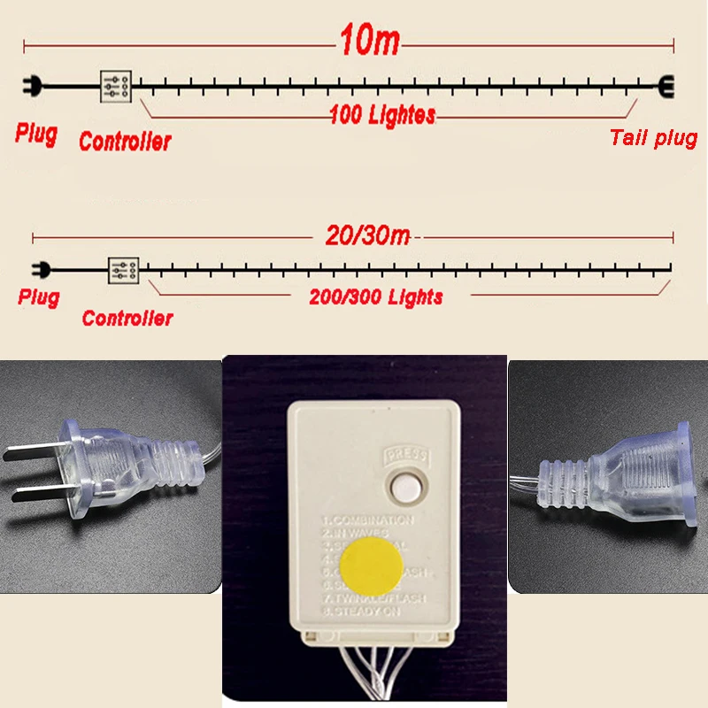 Рождественское украшение для дома светодиодная гирлянда сказочный светильник