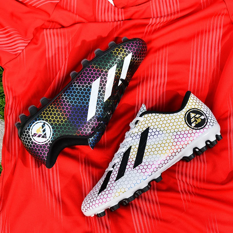 

Men's Football Boots Football Studded Boots TF+AG Studded Ankle High-Top Sneakers Soft Indoor Turf Futsal Shoes