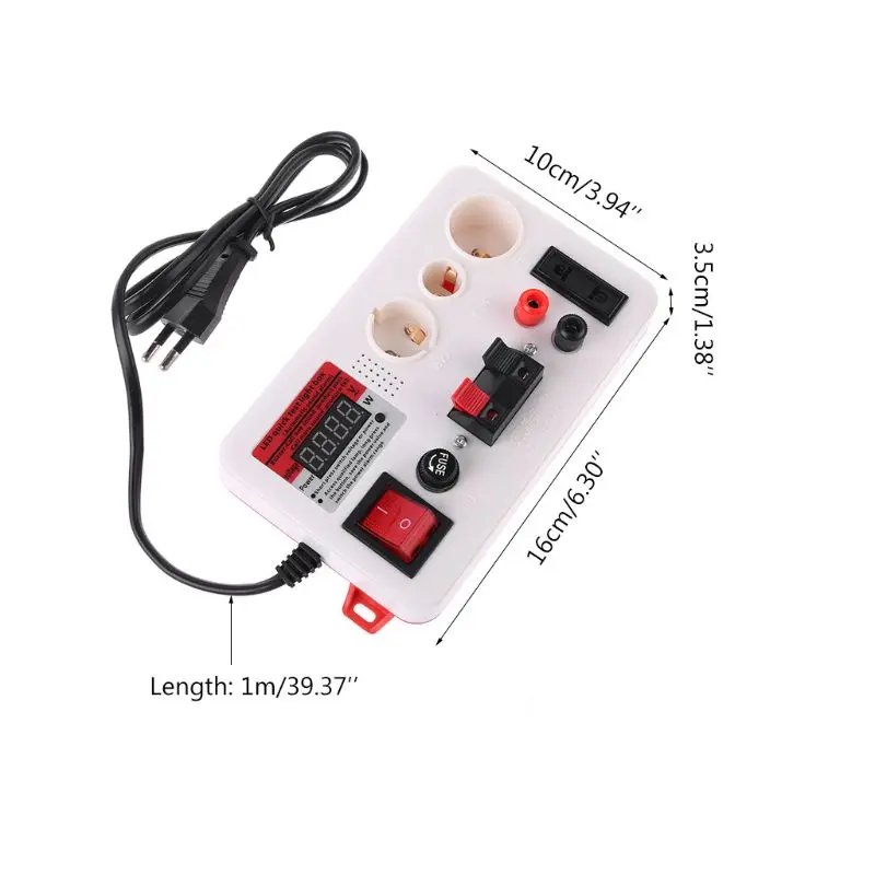 

LED Lamp Bulb Light Voltage Power Quick Fast Tester for E27 B22 E14 Lamp Bulb Light Test Box with Sound Alarm EU plug