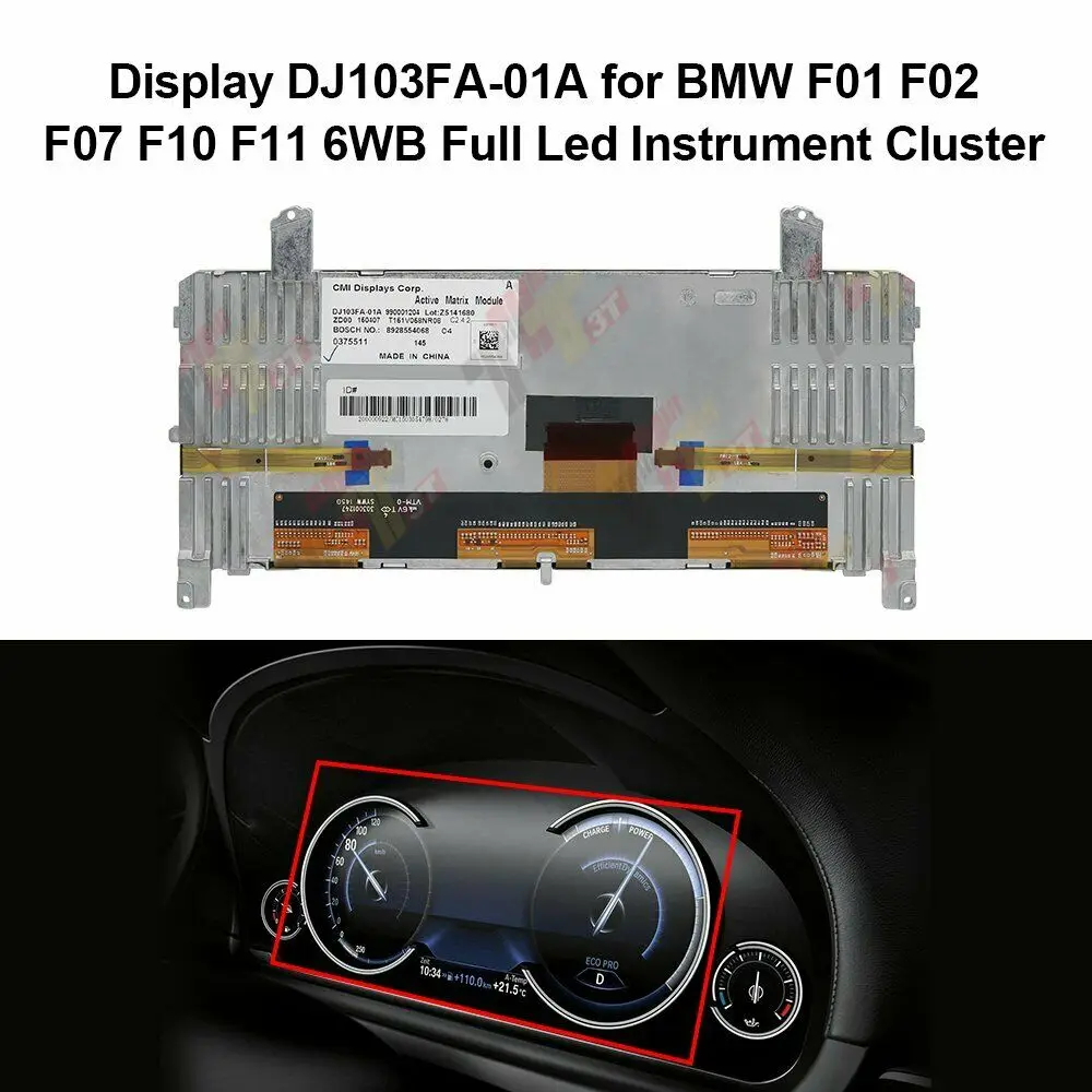 Приборной панели ЖК дисплей Цвет Дисплей DJ103FA 01A для BMW F01 F02 F07 F10 F11 6WB полный Led