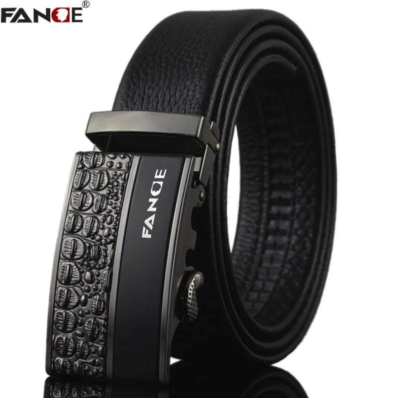 

FANGE mens belt high quality cow genuine leather men belts leather male slide ratcher for jeans belt for men fashion FG2505A