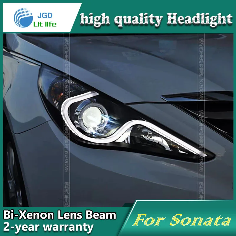 Высококачественный Тюнинг автомобиля чехол для Hyundai Sonata 2011 2012 фары светодиодный