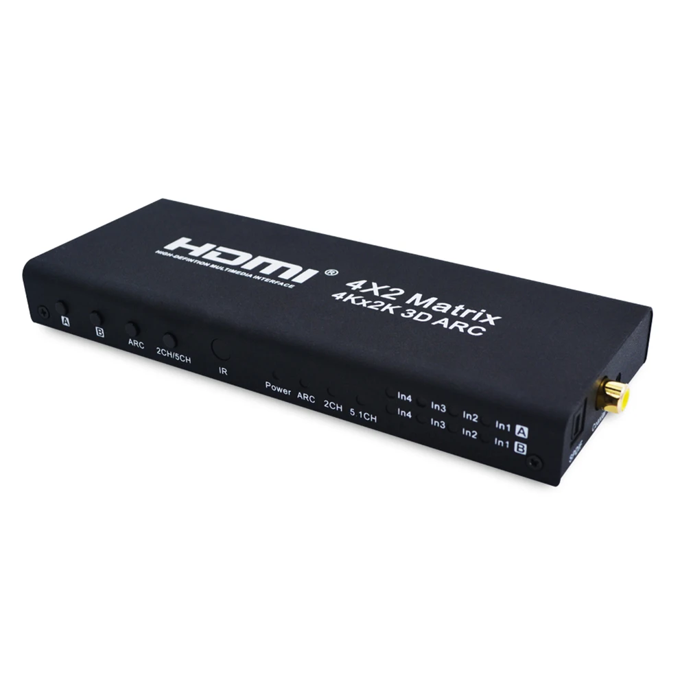 4x2 HDMI матричный HDMI переключатель выключатель HDMI делитель поддержка ARC 4K x 2K сплиттер концентратор коробка для PS3 для Xbox 360 Тип штепсельной вилки ЕС