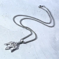 new trident pendant male domineering hip hop pendant sea king trident necklace greek myth sea king poseidon weapon ornament