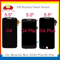 10pcslot lcd for motorola moto g4g4 playg4 plus touch screen digitizer assembly lcd display for moto g4 complete replacement