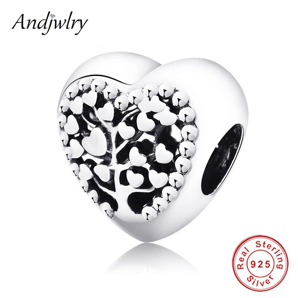 

Fit Pandora Charms Bracelets Silver 925 Original Family Tree Heart Charms Silver 925 Bead Jewelry Beads For Jewelry Making